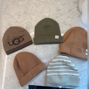 Lou Lou & Company Kids Beanies - Green, Tan, Brown, Cream